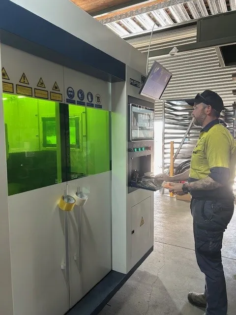 Laser cutter in the Strathfieldsaye Sheet Metal workshop